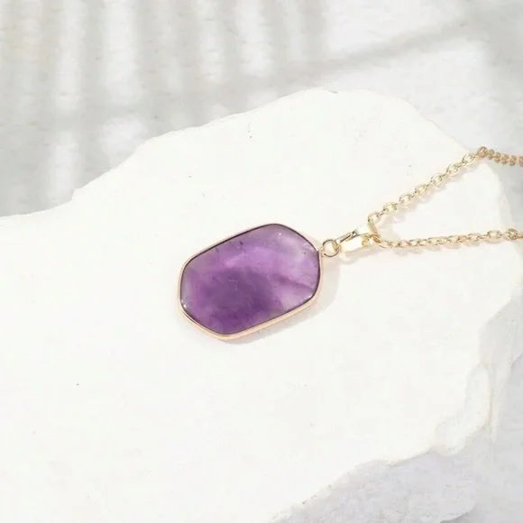 Amethyst Pendant Necklace - Picture 3 of 4